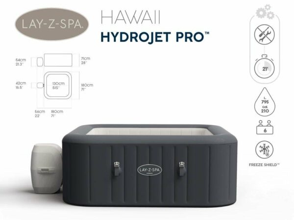 Pripučiamas SPA baseinas Lay-Z-Spa Hawaii - Vaizdas 9