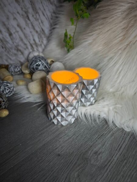 LED žvakių komplektas 'Silver' - Vaizdas 3