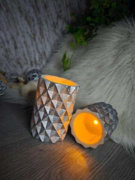 LED žvakių komplektas 'Silver' - Vaizdas 2