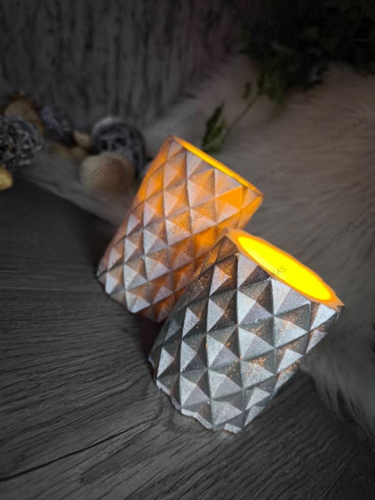 LED- žvakių -rinkinys- Silver