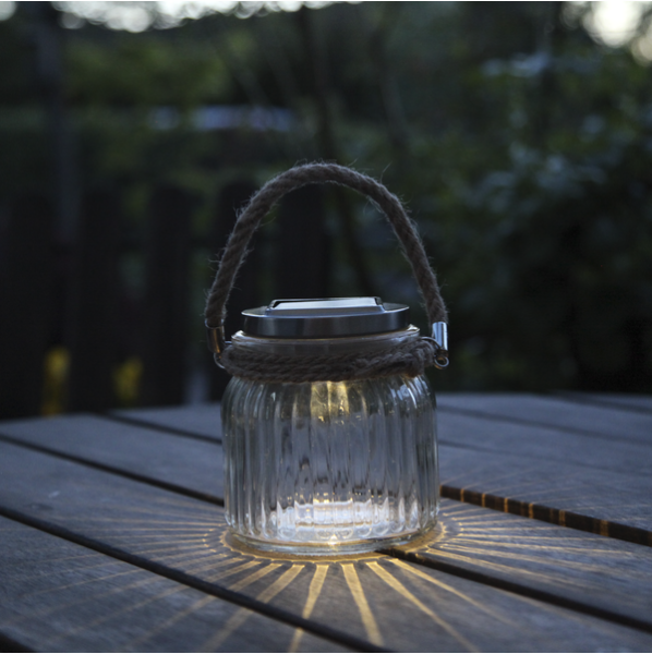 Stiklinis -saulės -šviestuvas - žibintas- 'Jar'