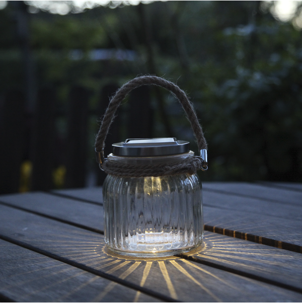 Stiklinis -saulės -šviestuvas - žibintas- 'Jar'