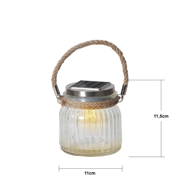 Stiklinis saulės šviestuvas - žibintas 'Jar' - Vaizdas 4