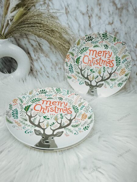 Lėkščių rinkinys 'Merry Chirstmas Deer' - Vaizdas 2