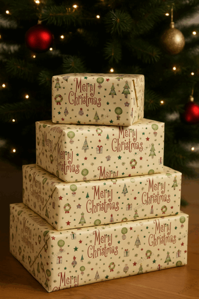 Dovanų pakavimo popierius 'Merry Cristmas' - Vaizdas 2