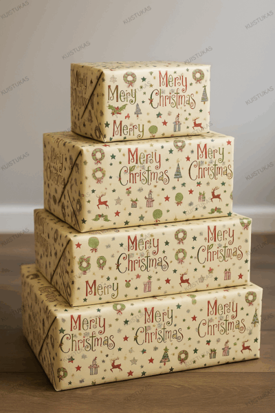 Dovanų pakavimo popierius 'Merry Cristmas'
