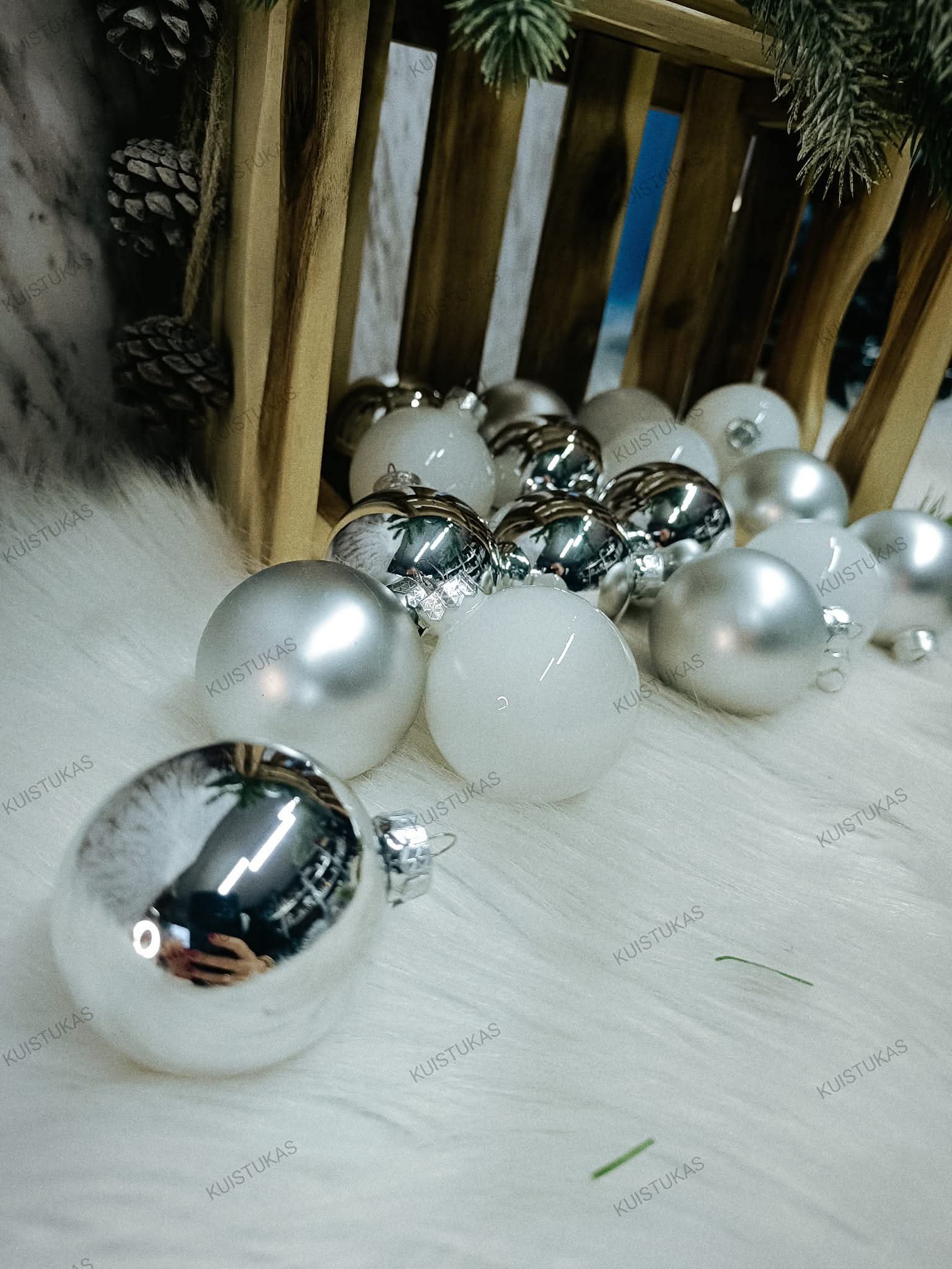 Žaisliukų komplektas 'Silver white' - Vaizdas 2