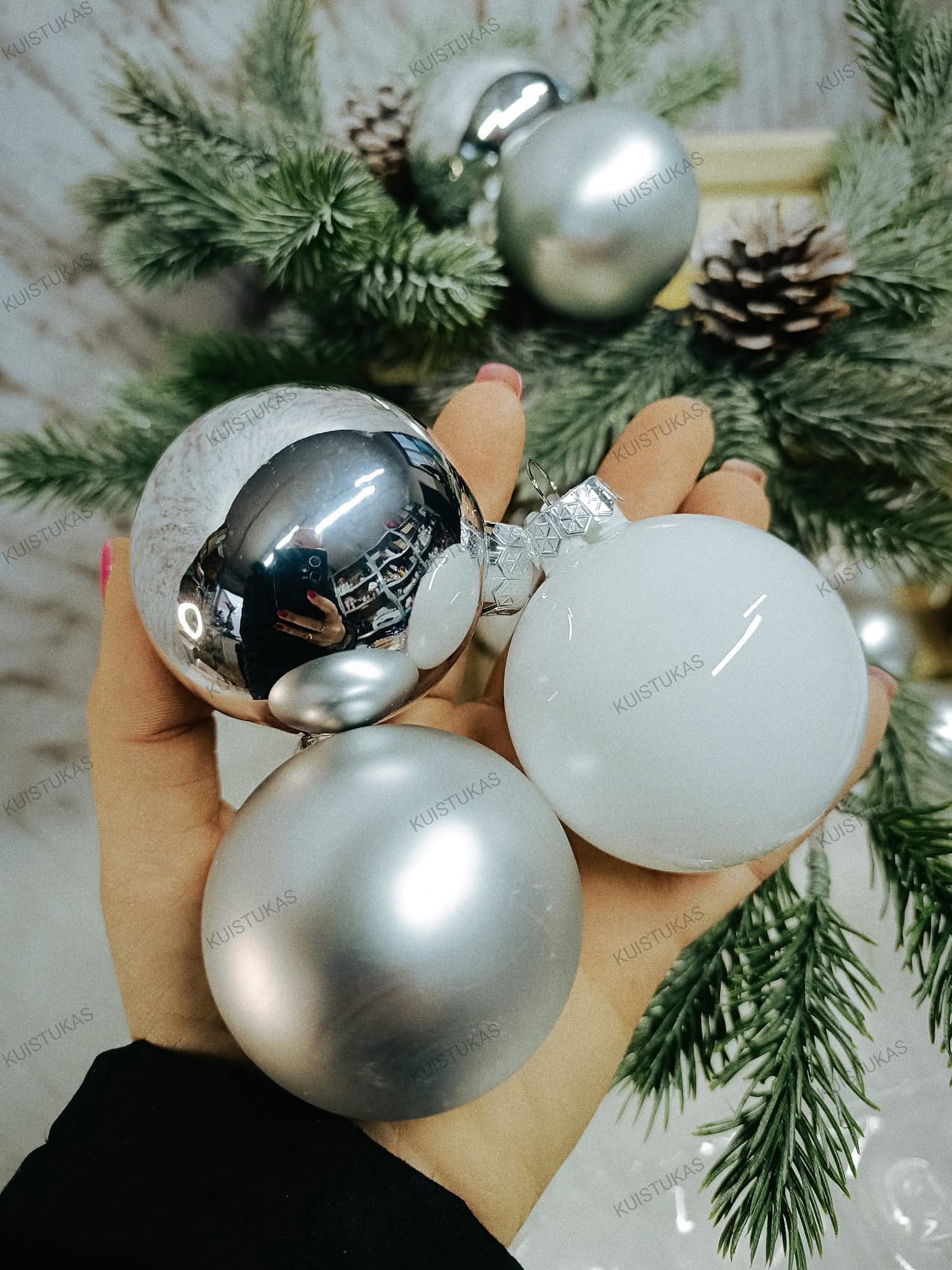 Žaisliukų komplektas 'Silver white' - Vaizdas 3