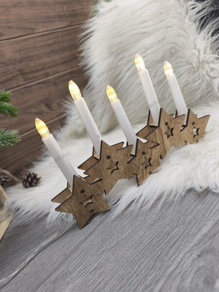 Žvakidė 'Wooden star' - Vaizdas 3