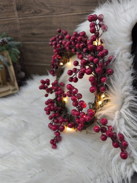 Dekoratyvinis vainikas 'Berry Led' - Vaizdas 2