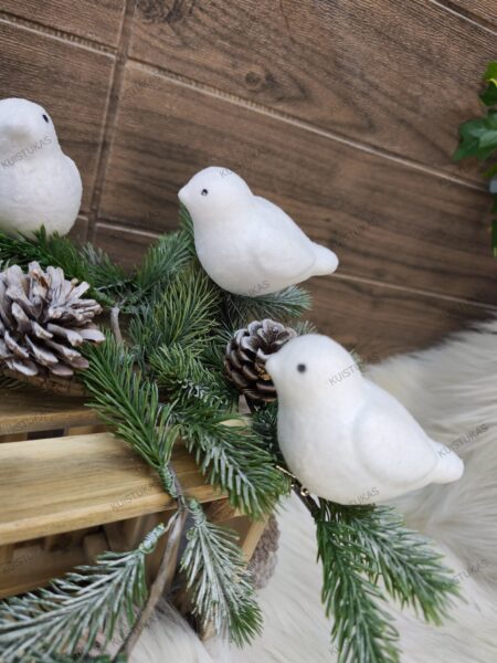 Dekoratyviniai paukščiai 'Snowy Birds' - Vaizdas 2