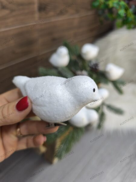 Dekoratyviniai paukščiai 'Snowy Birds' - Vaizdas 5