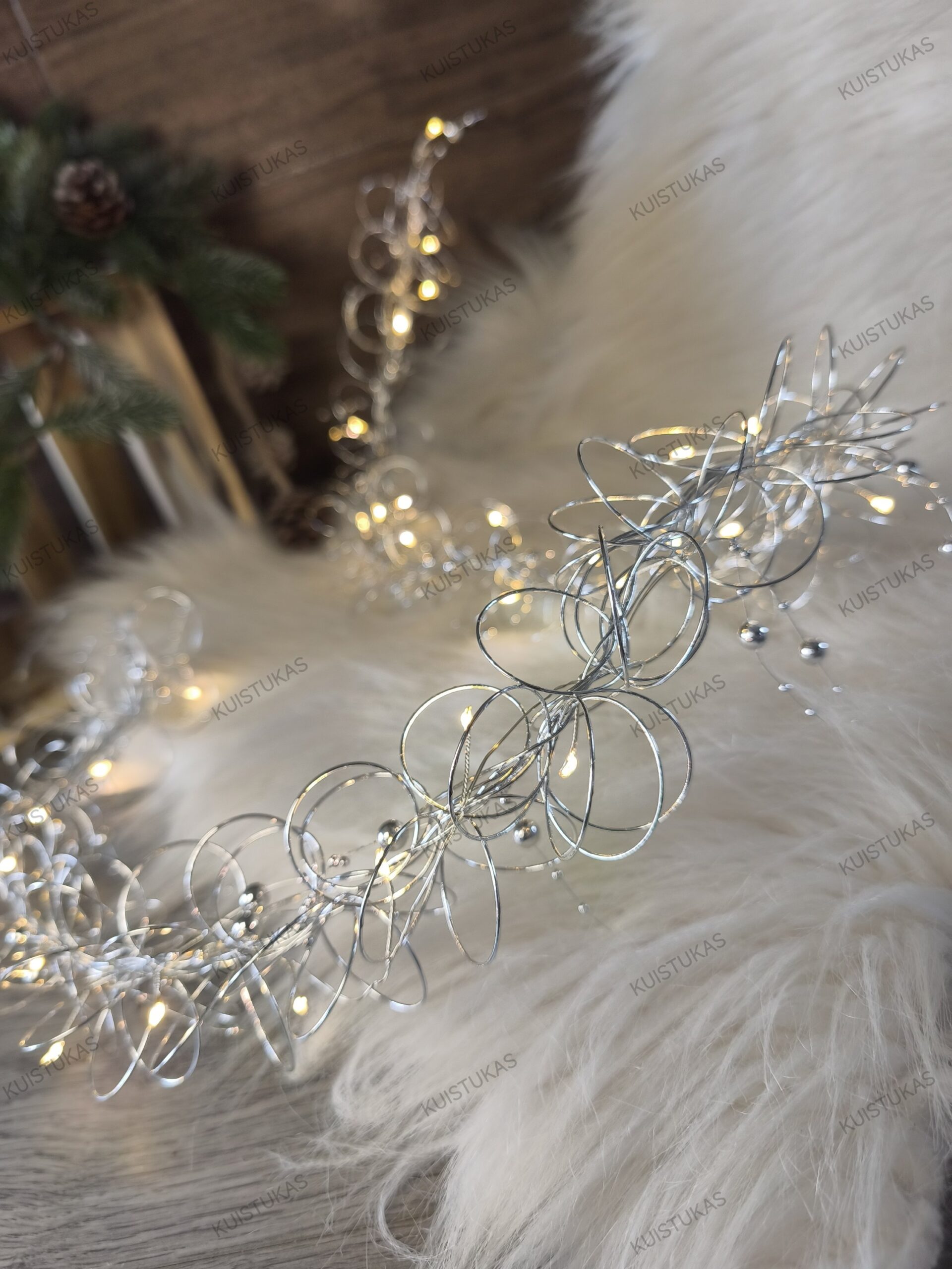 sidabrinė led girlianda