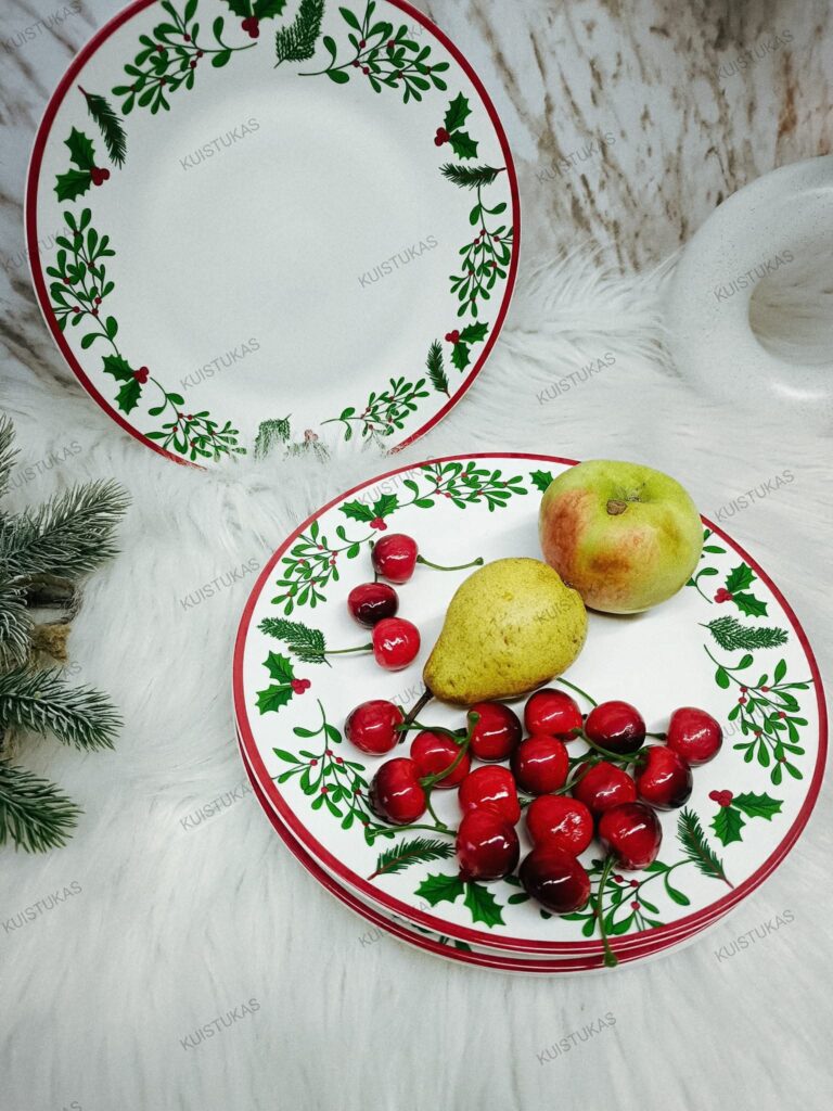 4 lėkščių komplektas Holiday green