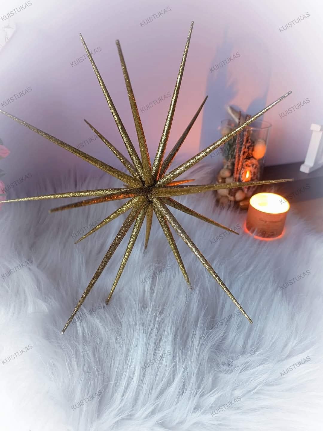 Dekoracinė žvaigždė 'Golden Sparkle' - Vaizdas 6