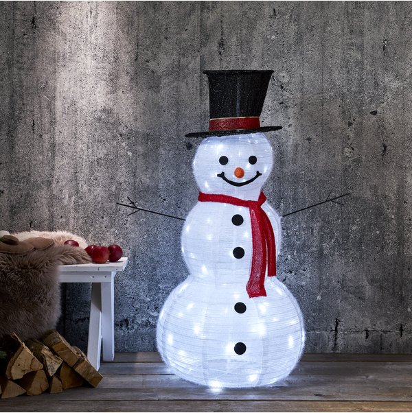 Lauko dekoracija sniego senio formos su LED