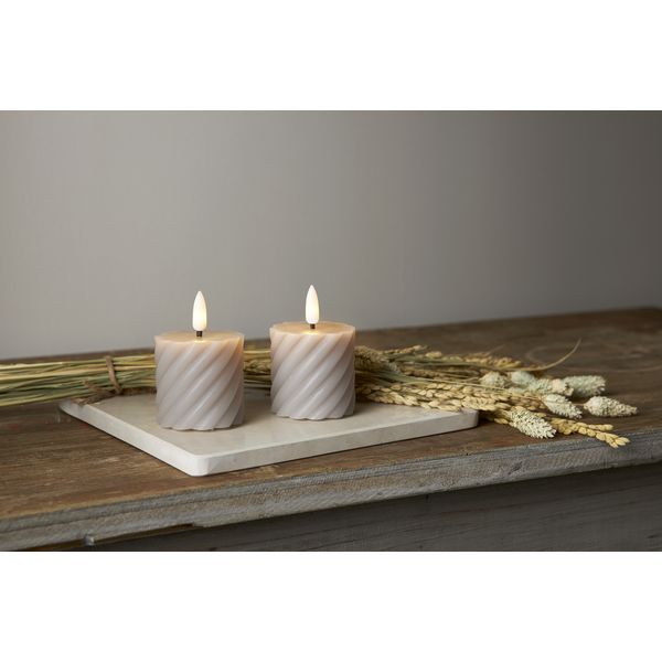 LED koloninių žvakių rinkinys 'Flamme Swirl 2' - Vaizdas 2