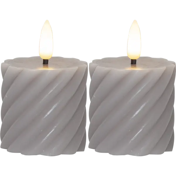 LED koloninių žvakių rinkinys 'Flamme Swirl 2' - Vaizdas 3