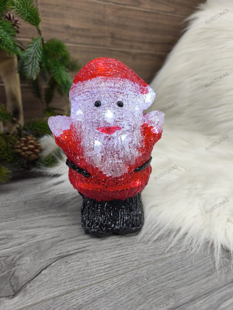 Akrilinė LED dekoracija „Santa“ (