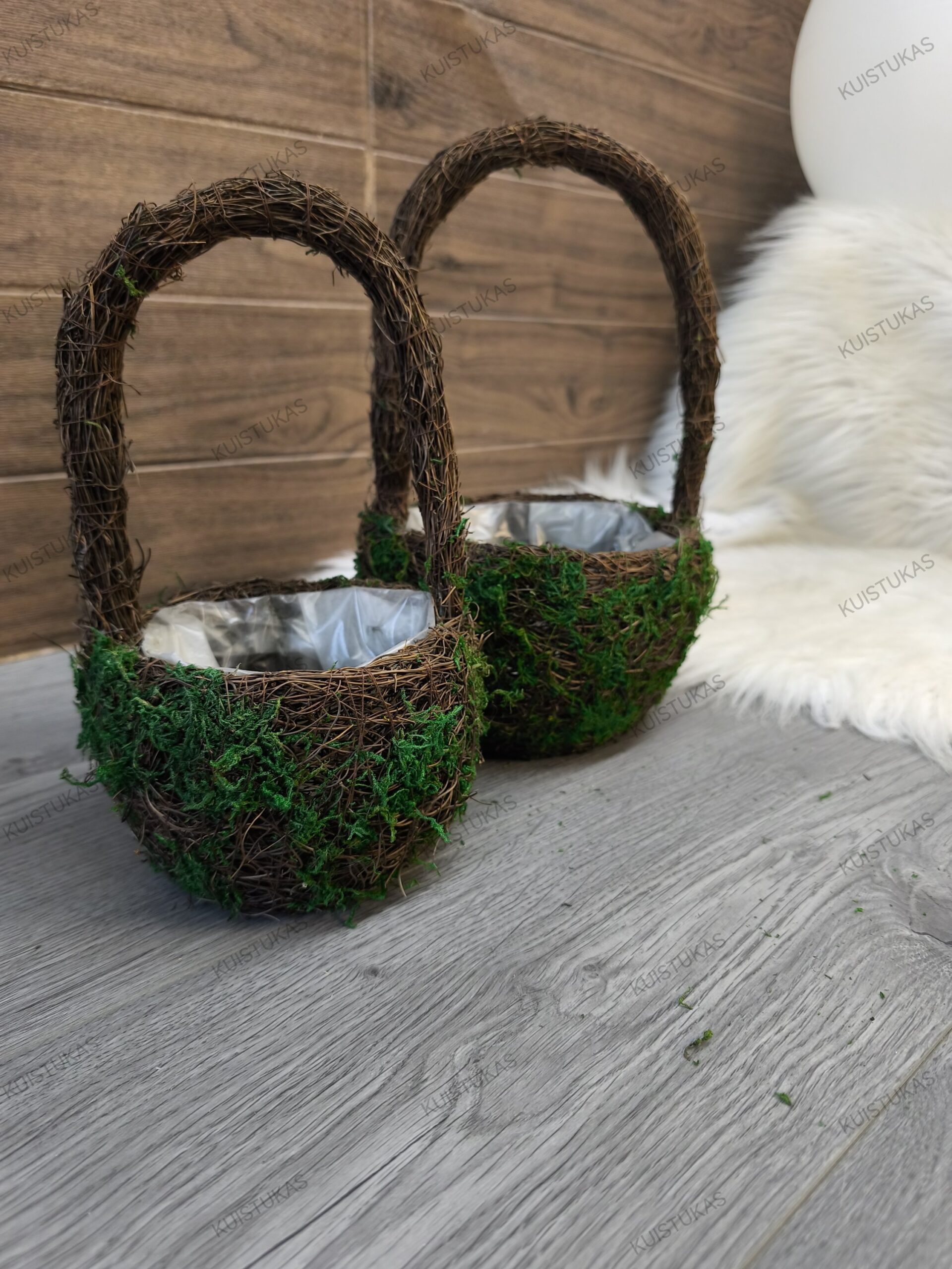 Dekoratyvinių vazonų komplektas 'Moss Basket' - Vaizdas 3