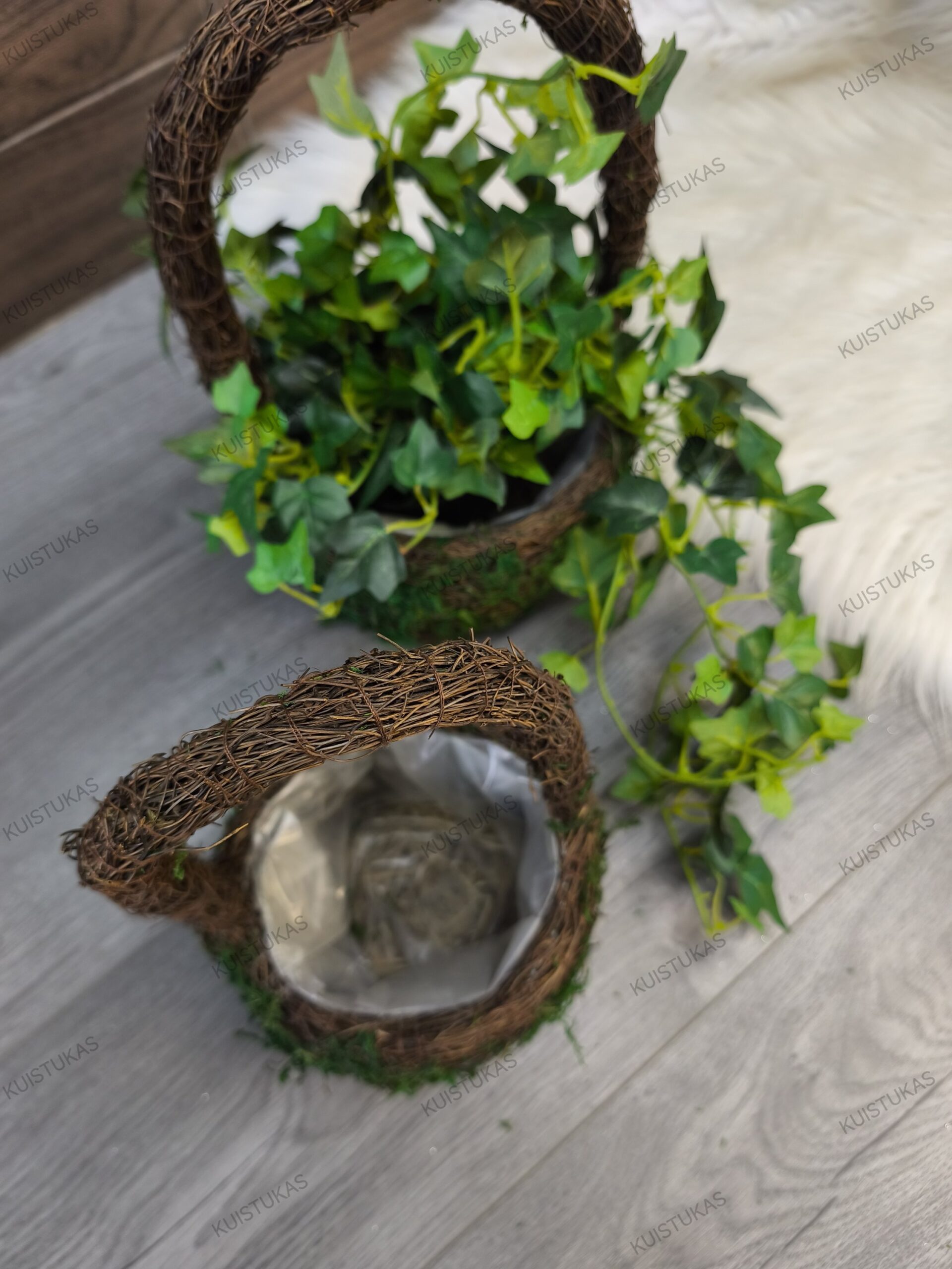 Dekoratyvinių vazonų komplektas 'Moss Basket' - Vaizdas 2