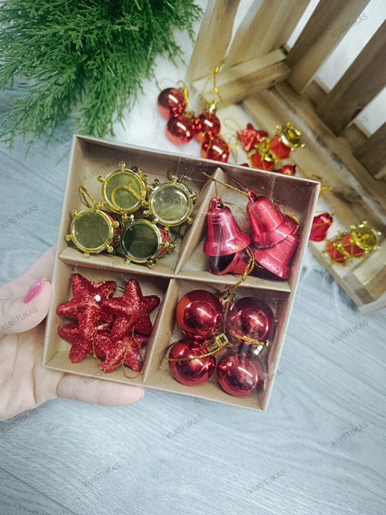 Kalėdinių žaisliukų rinkinys „Mini Charm“