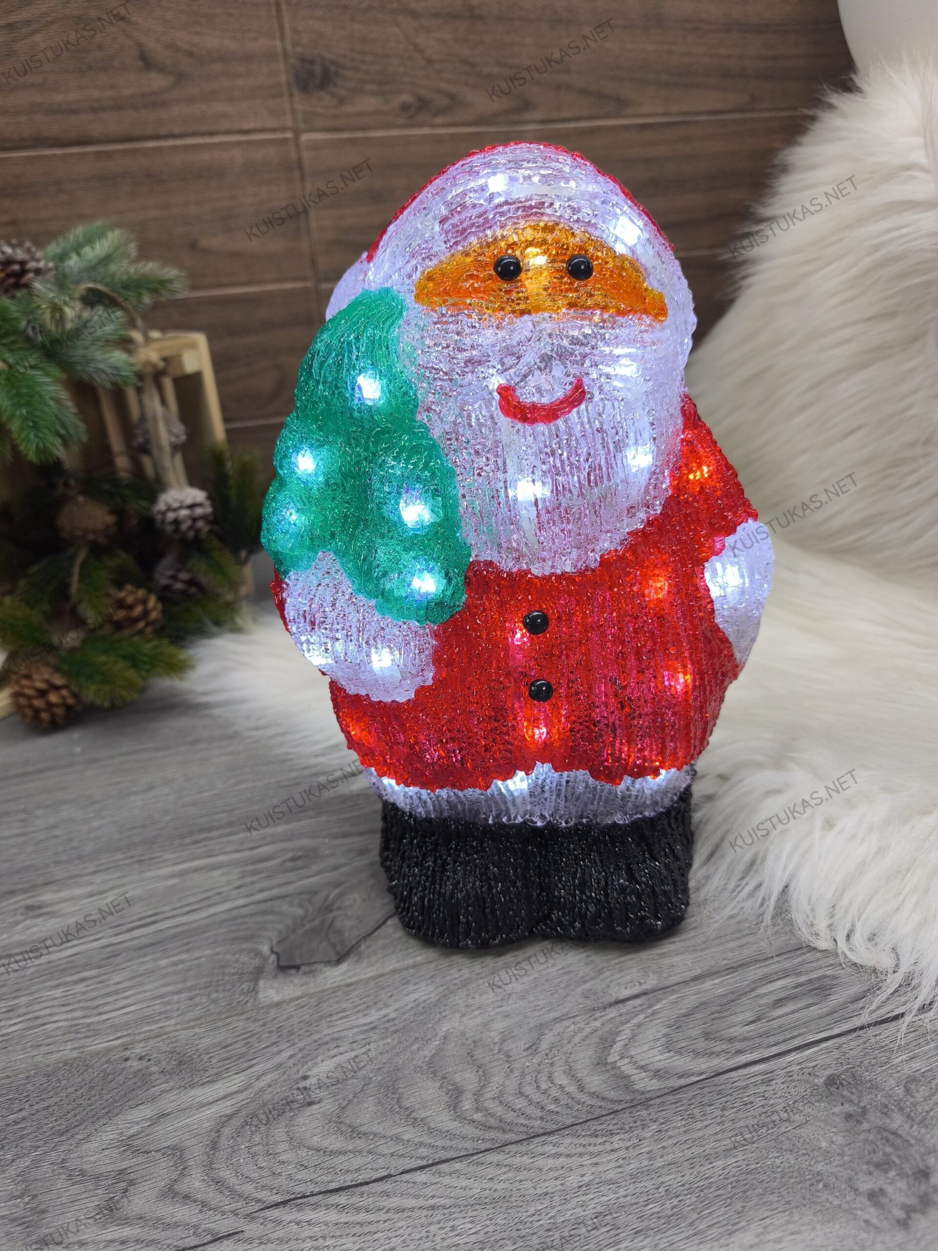 Akrilinė LED dekoracija „Santa Glow“