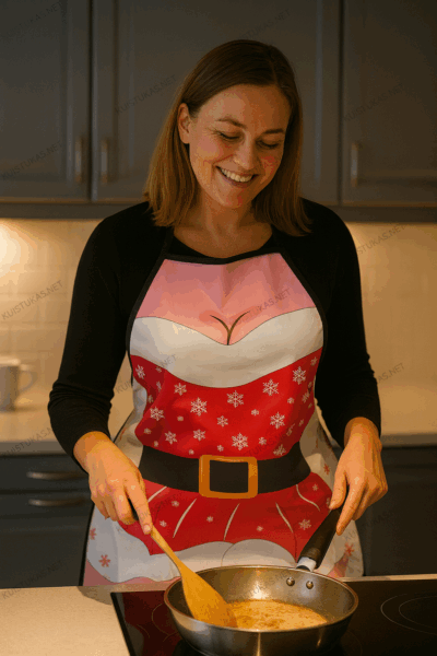 Šventinė prijuostė 'Mrs. Claus'