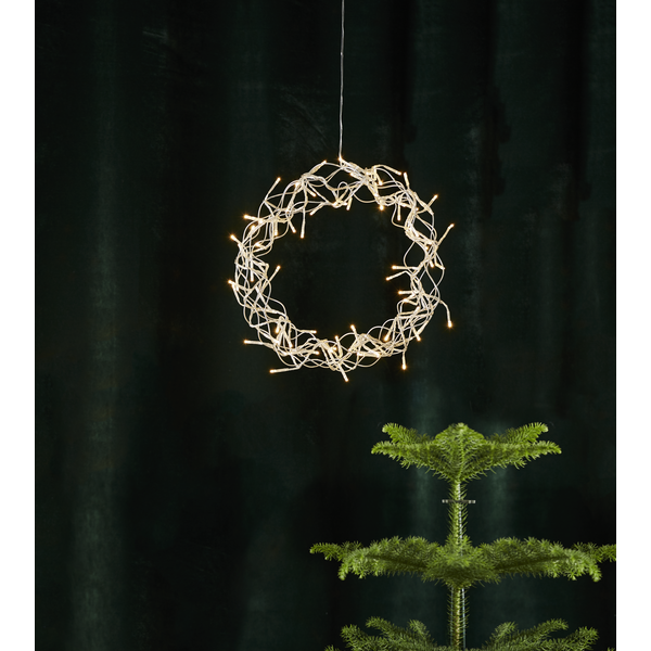 Šviečiantis pakabinamas vainikas