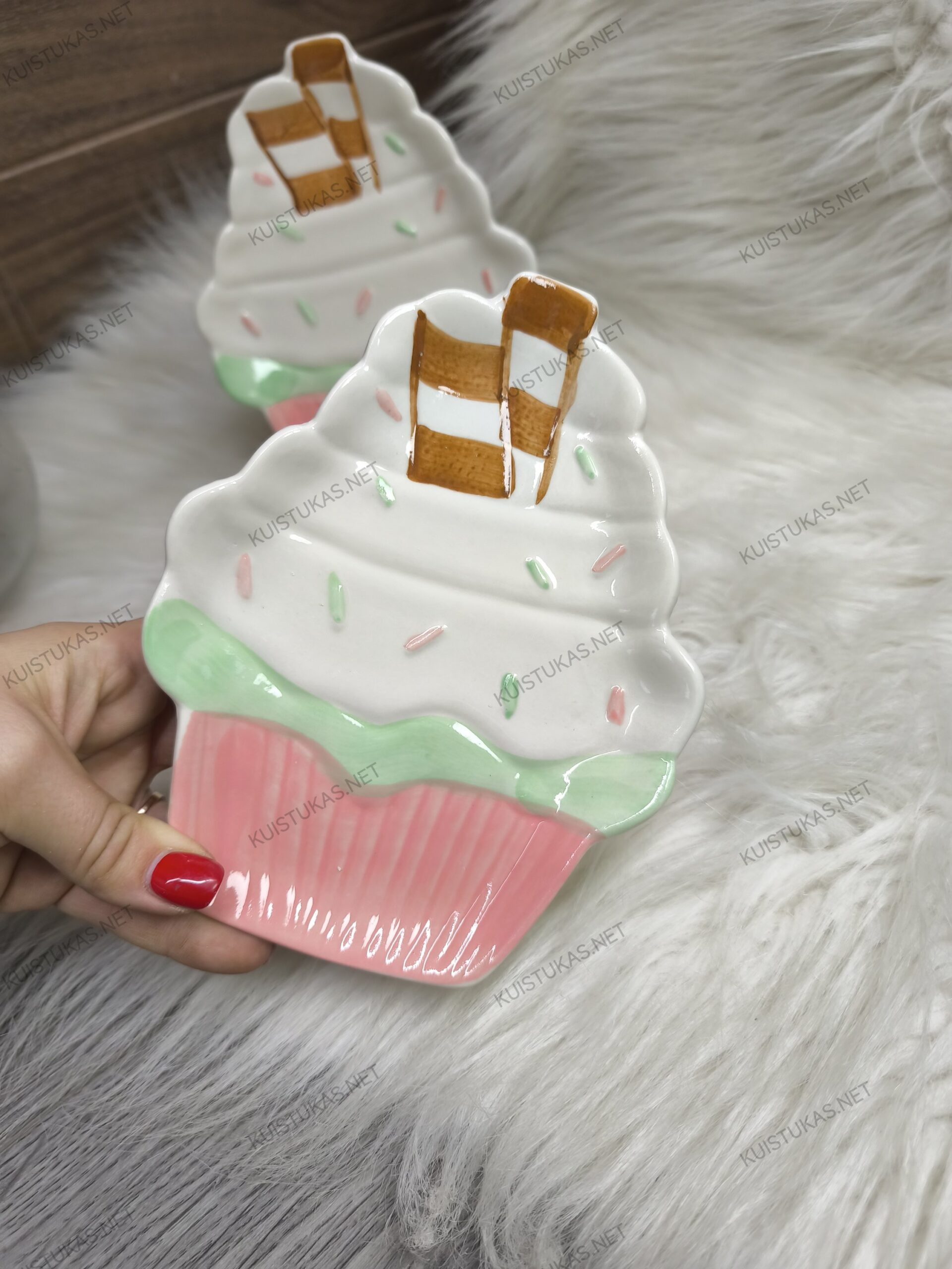 Dekoratyvinė lėkštė 'Keksiukas su lazdelėmis' - Vaizdas 5