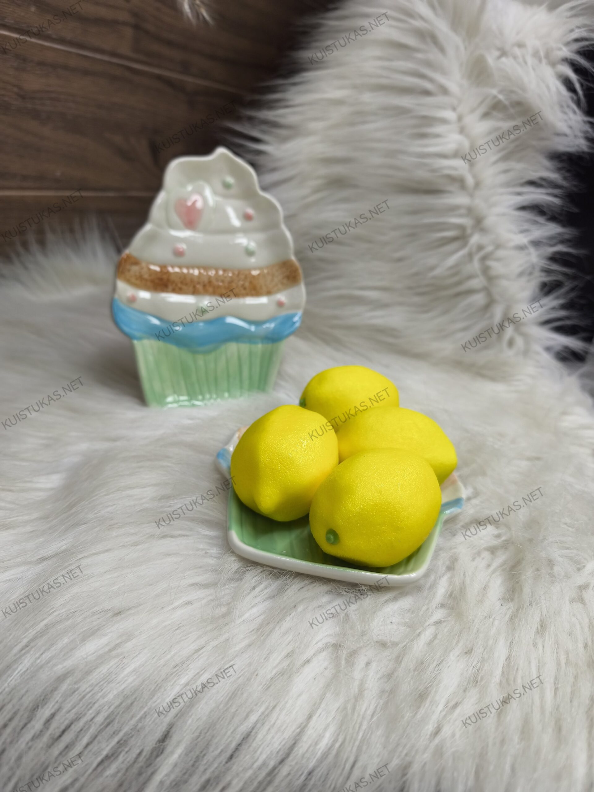 Dekoratyvinė lėkštė 'Keksiukas su širdelėmis' - Vaizdas 3