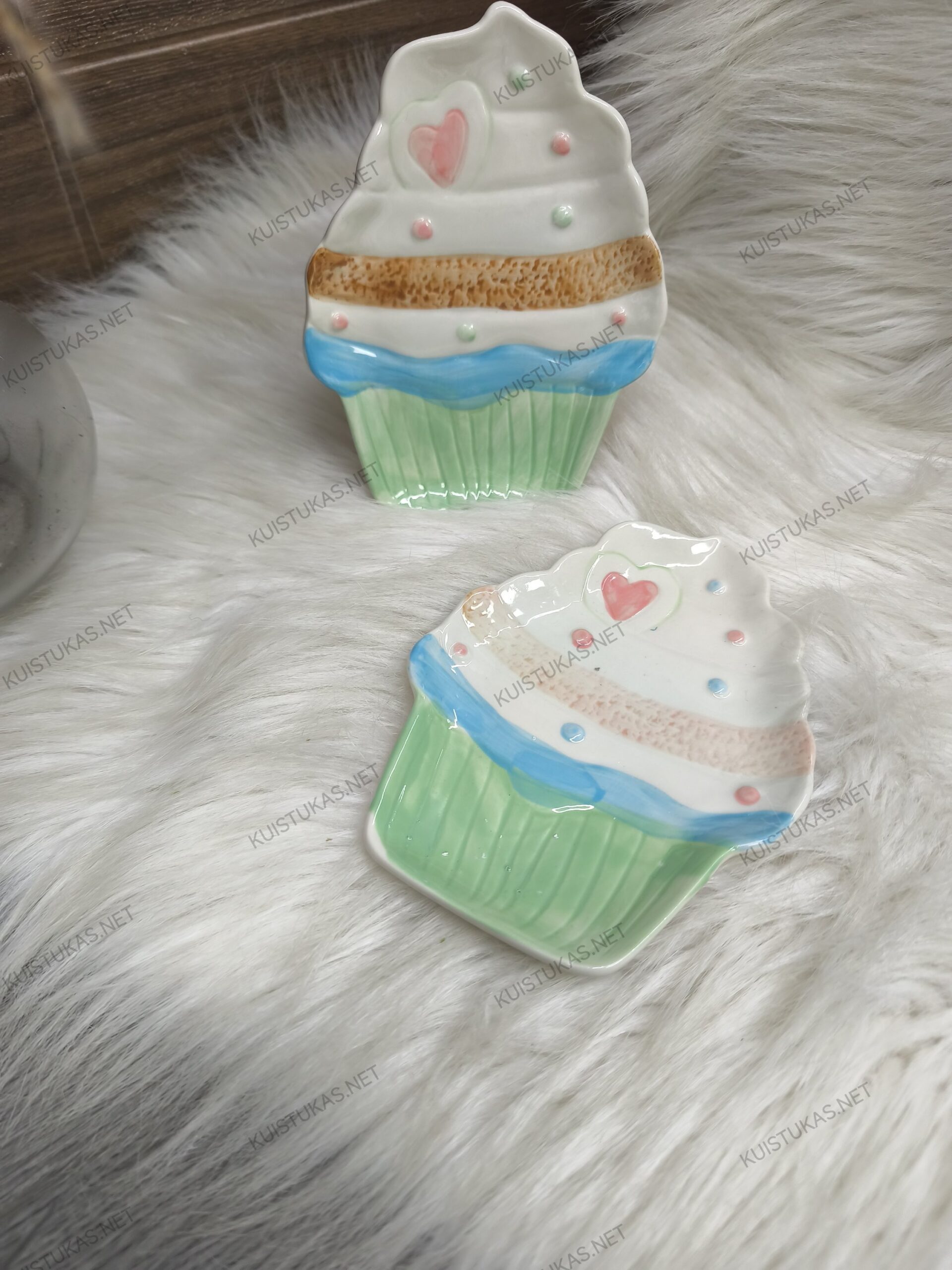 Dekoratyvinė lėkštė 'Keksiukas su širdelėmis' - Vaizdas 5