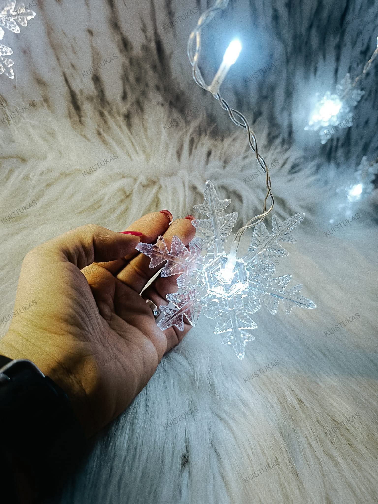 LED girlianda - varvekliai 'Snö' - Vaizdas 2