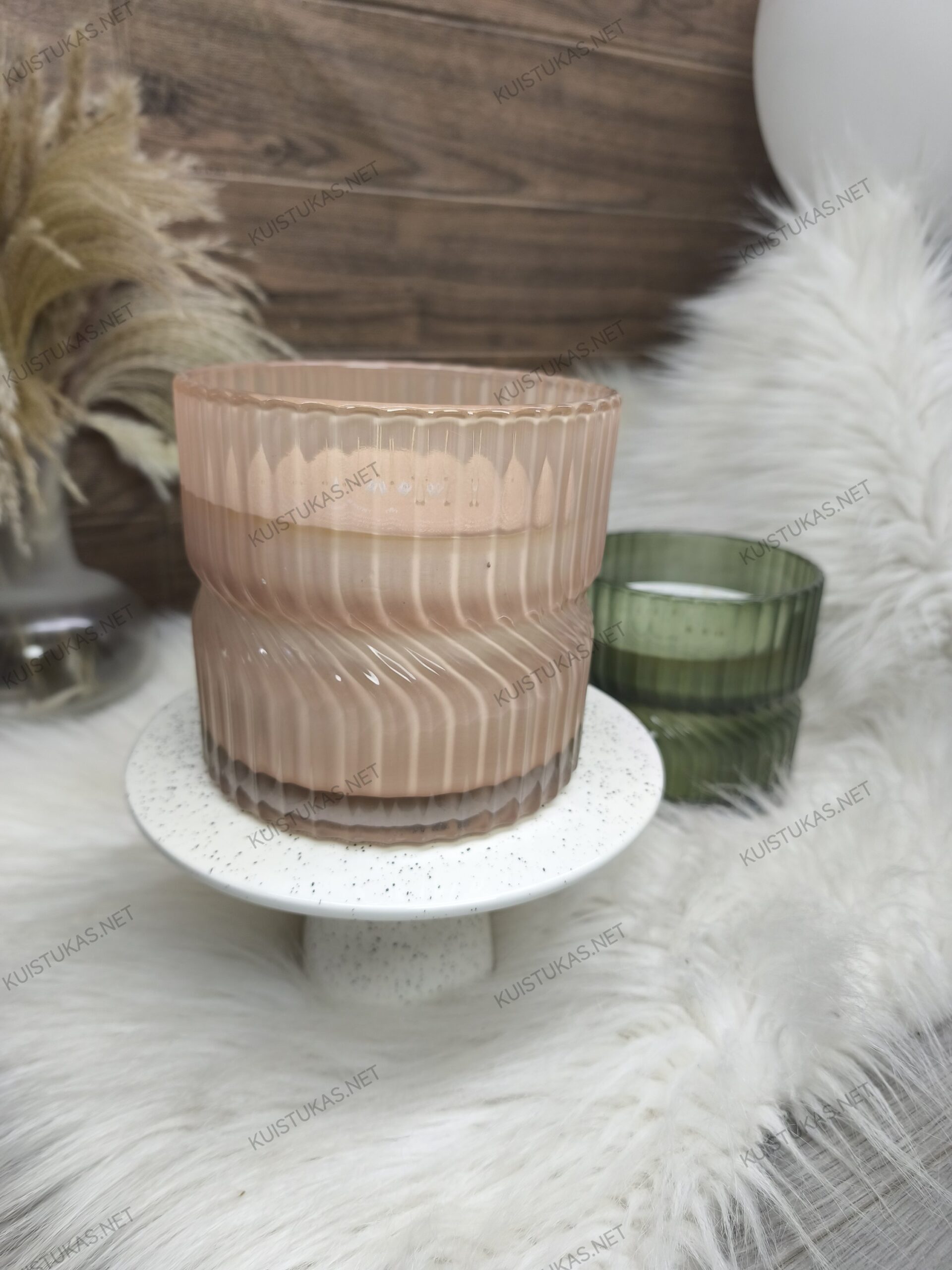 Kvepianti žvakė stikliniame inde - Vaizdas 2