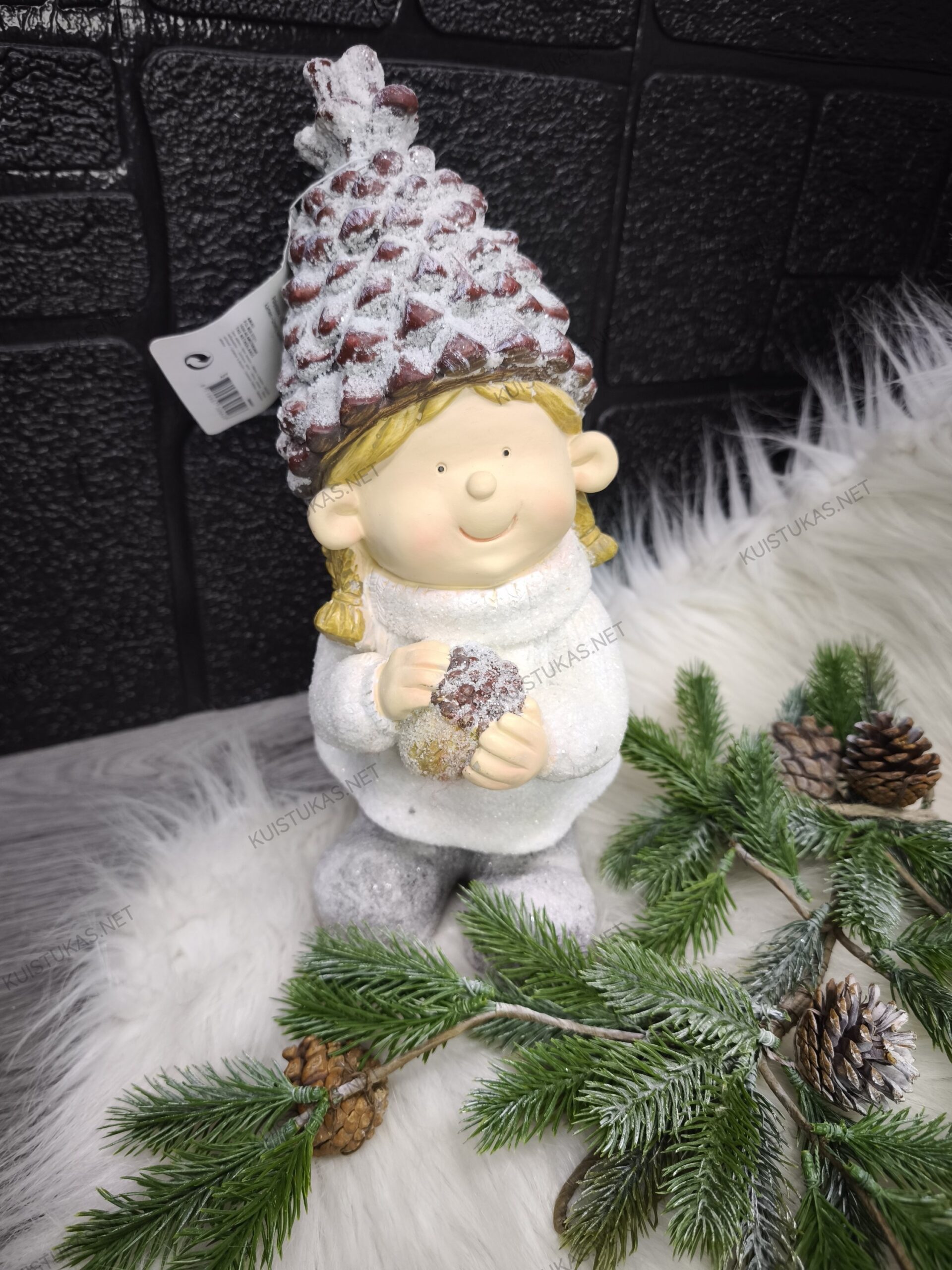 Kalėdinė dekoracija 'Linksmoji mergaitė' - Vaizdas 5