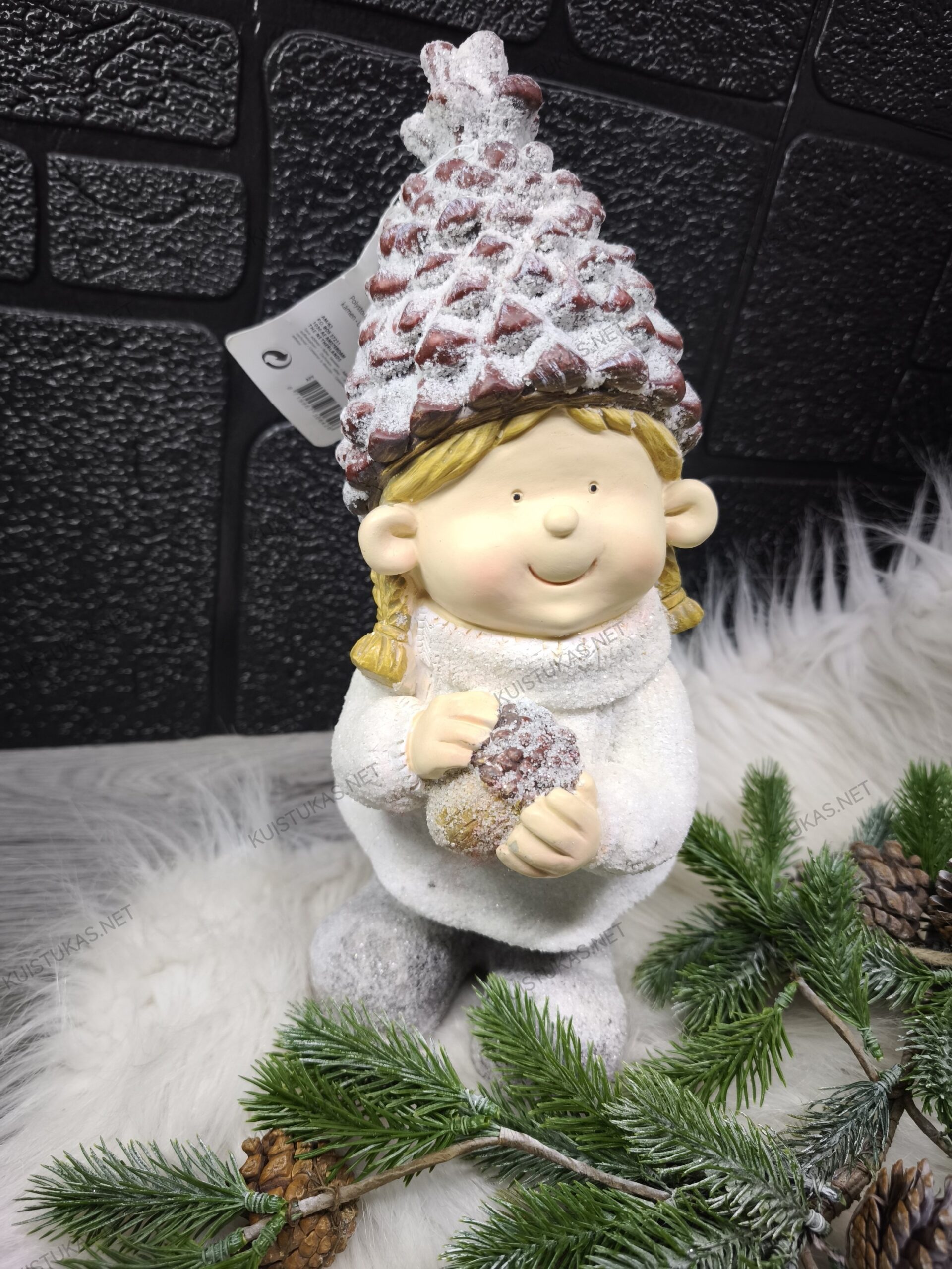 Kalėdinė dekoracija 'Linksmoji mergaitė' - Vaizdas 2