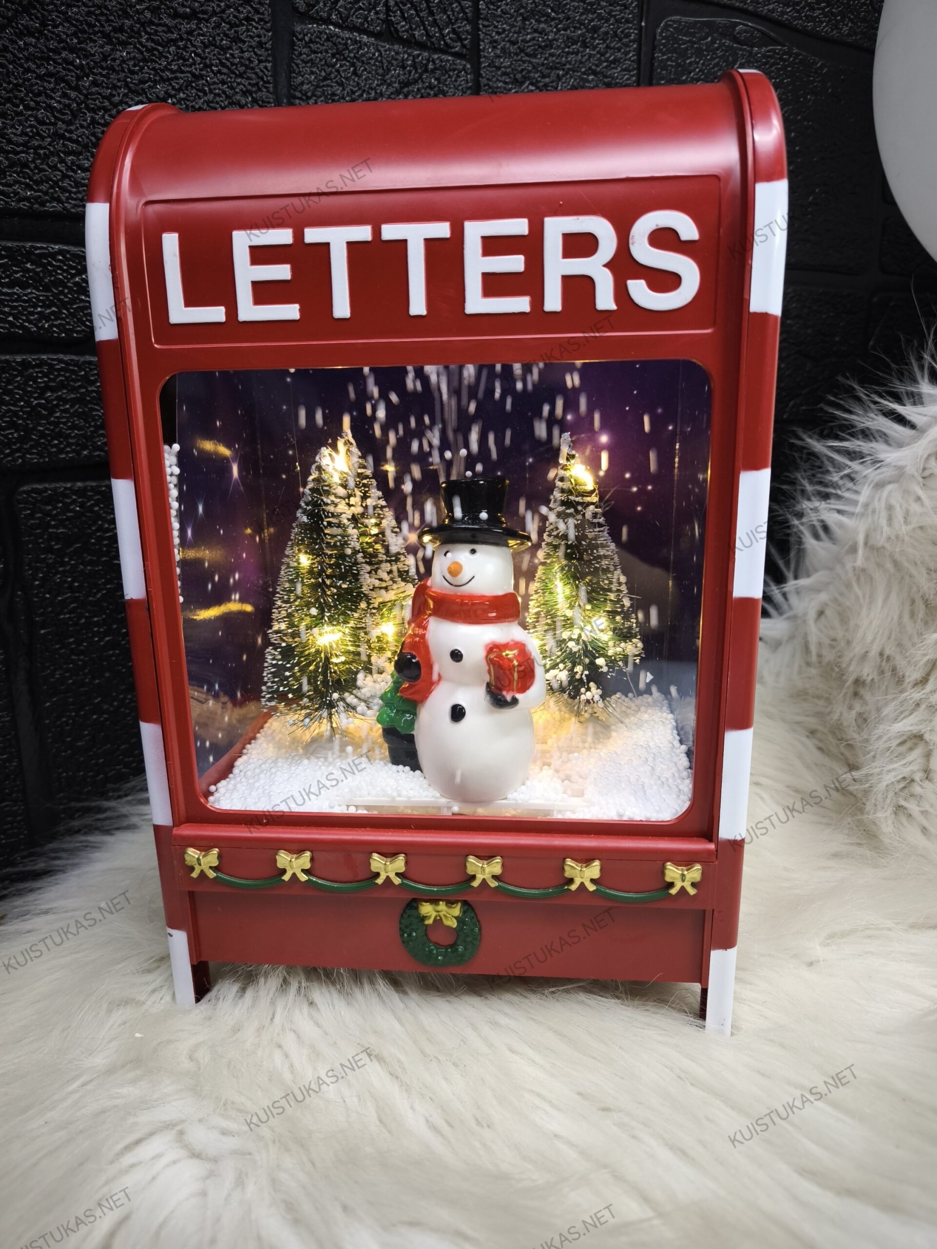 Muzikinė pašto dėžutės dekoracija 'Snowman'