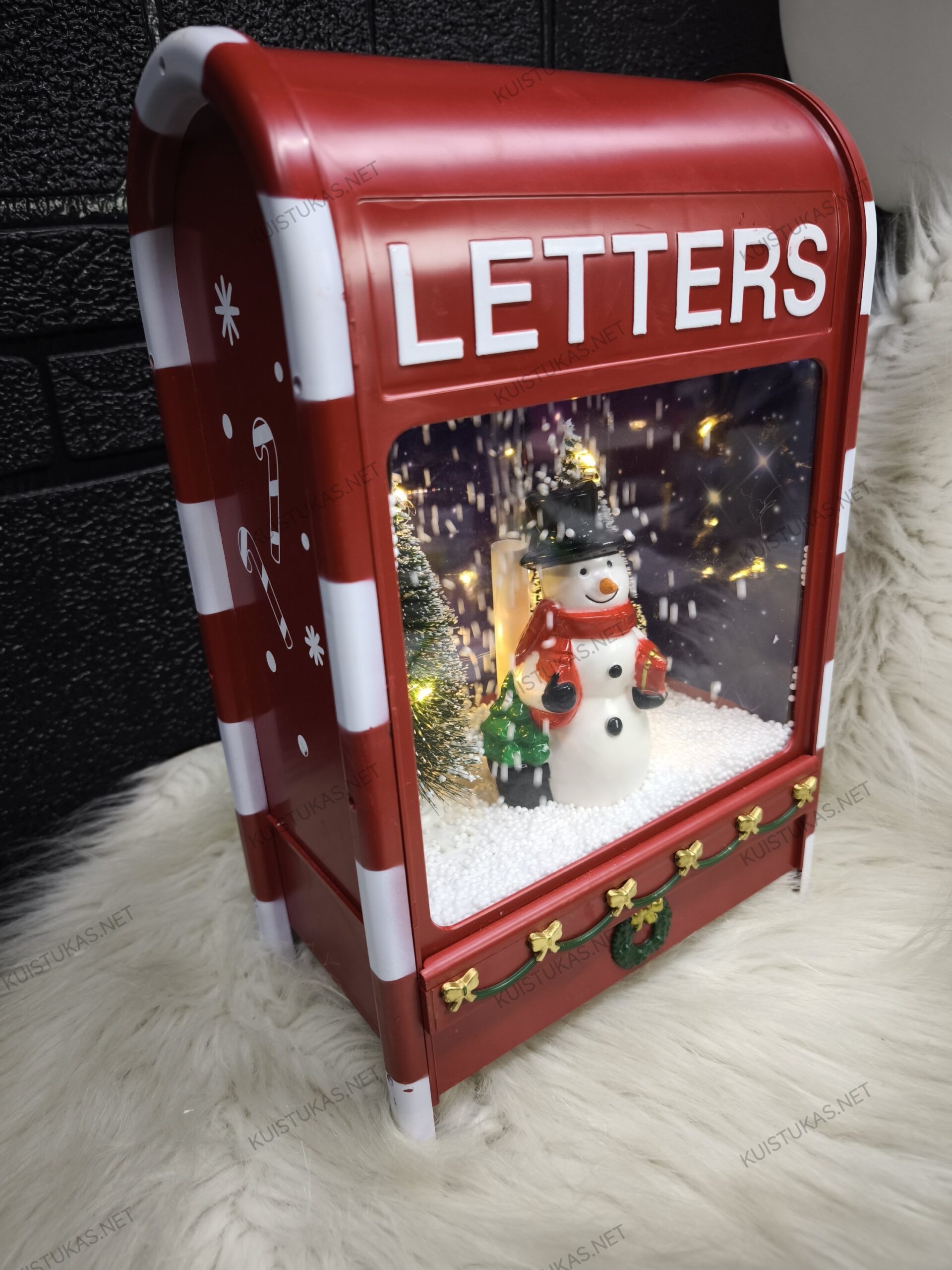 Muzikinė pašto dėžutės dekoracija 'Snowman' - Vaizdas 2