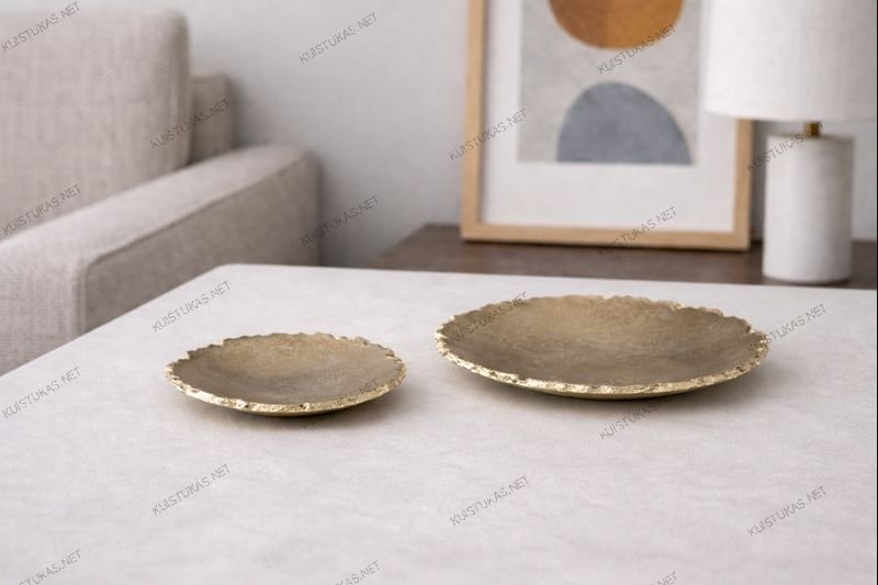 Dekoratyvinių lėkščių komplektas 'Golden Edge' - Vaizdas 2