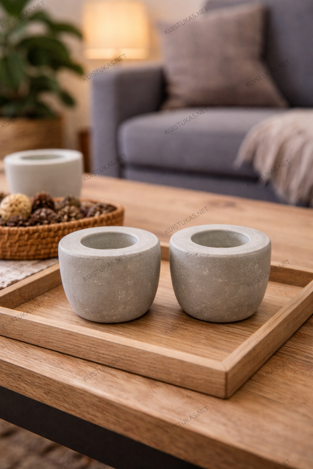 Betono žvakidės 'Stone Duo' - Vaizdas 3