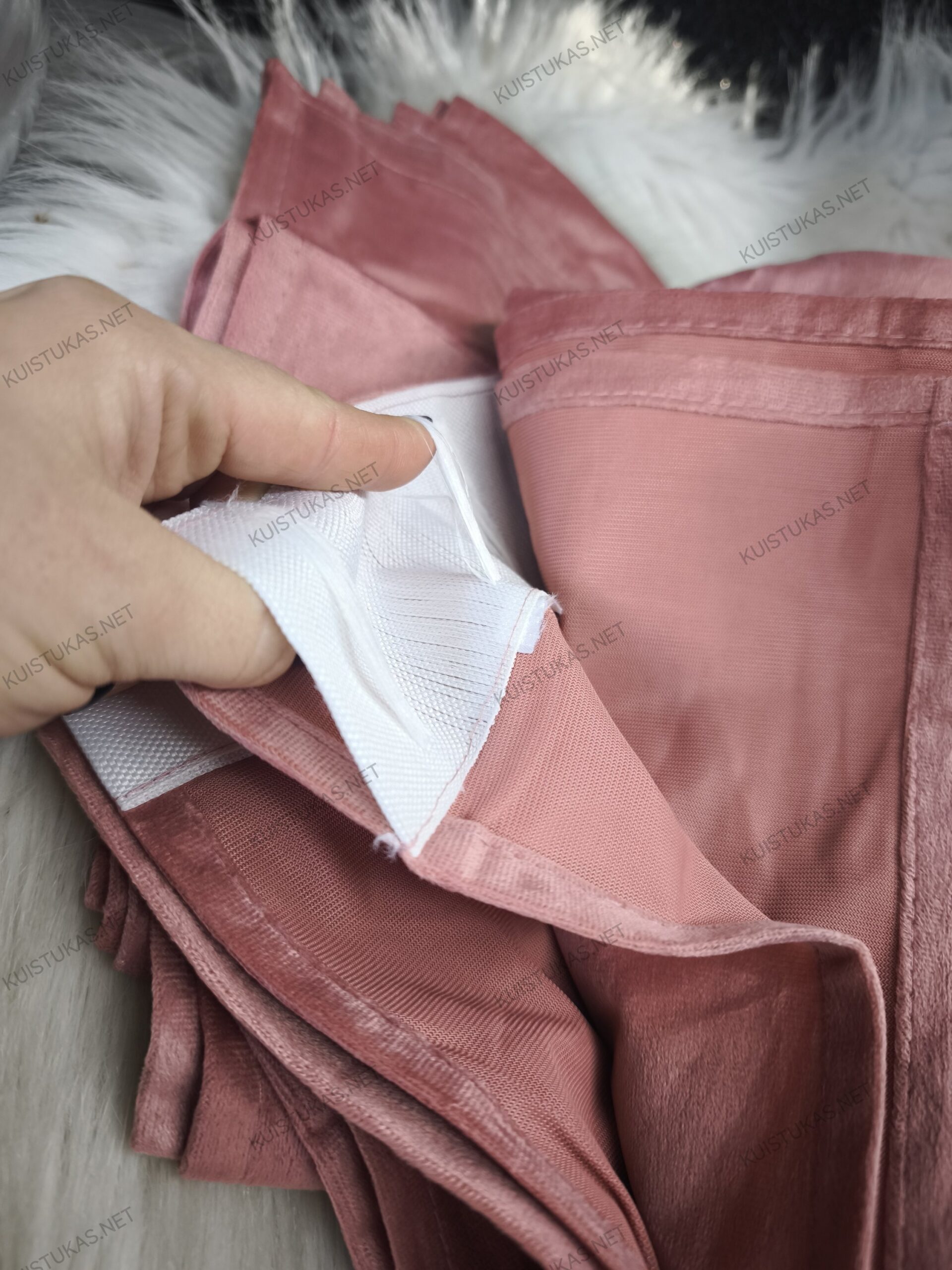 Naktinės užuolaidos 'Blush velvet' - Vaizdas 4