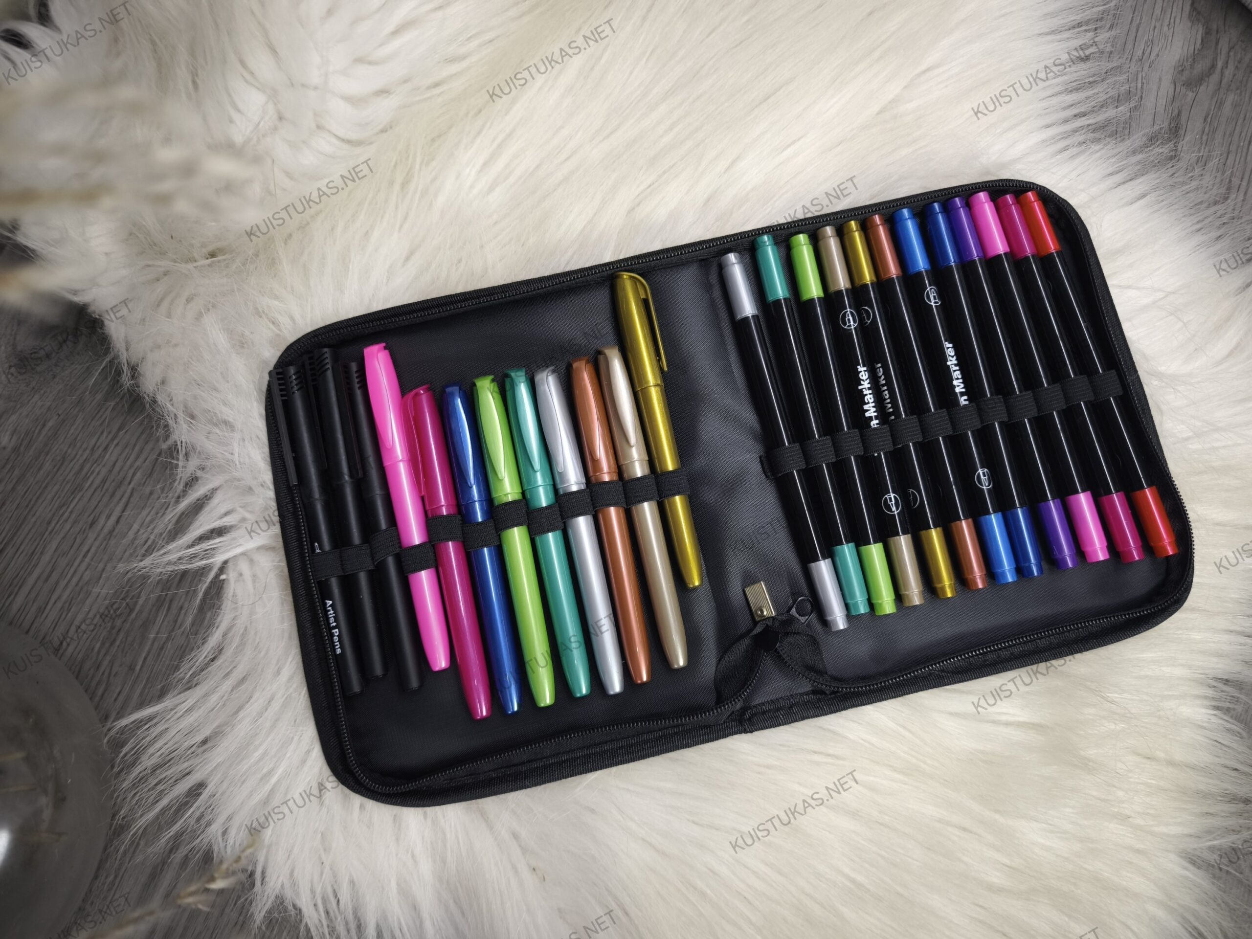 Markerių rinkinys su dėklu 'Metallic Art 24' - Vaizdas 3