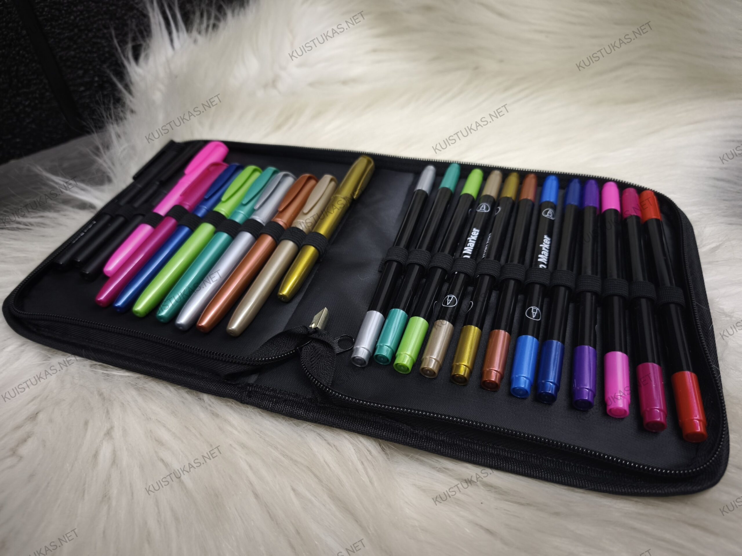 Markerių rinkinys su dėklu 'Metallic Art 24' - Vaizdas 4