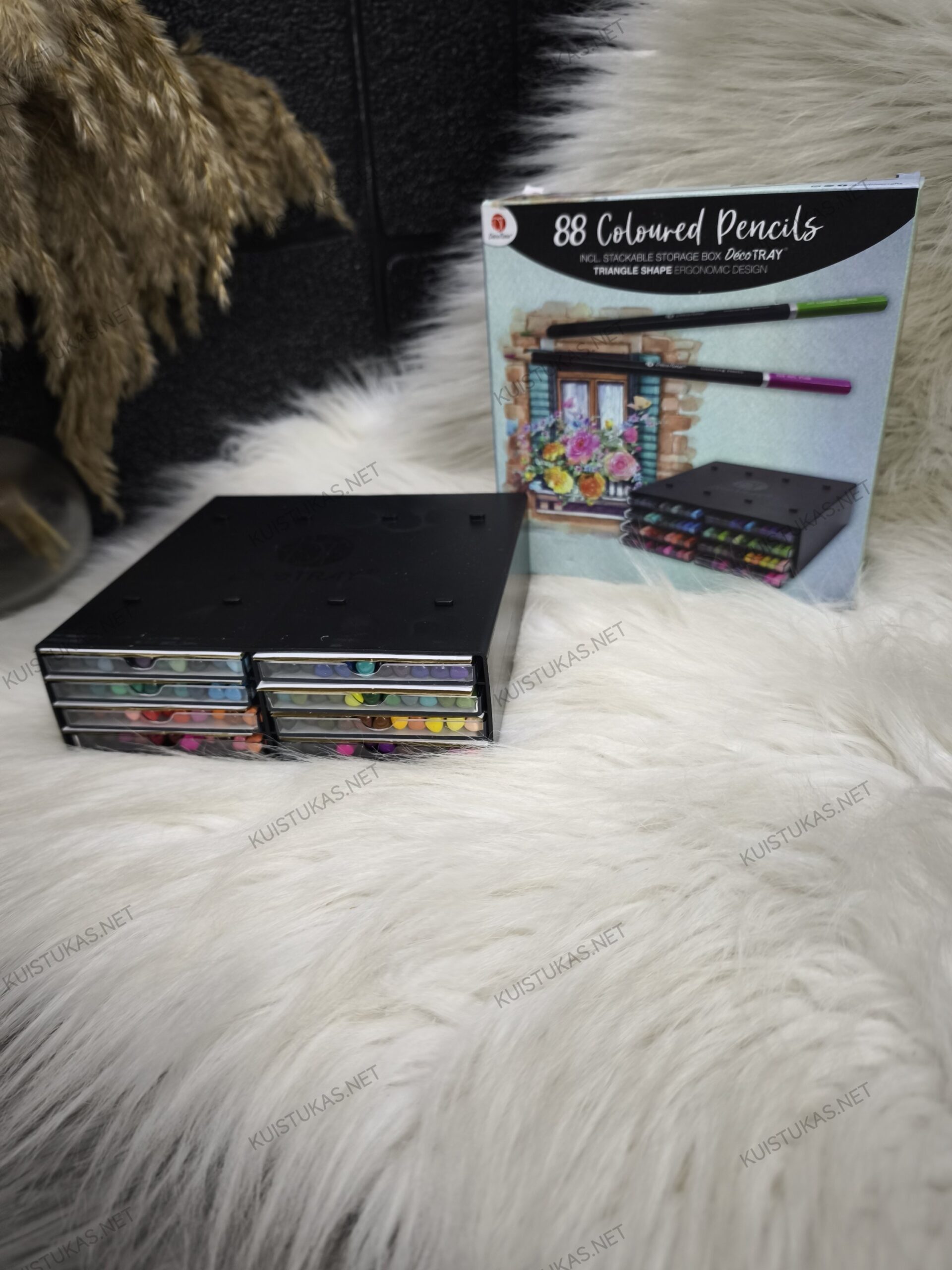 Spalvotų pieštukų rinkinys su dėklu 'DekoTime' - Vaizdas 2