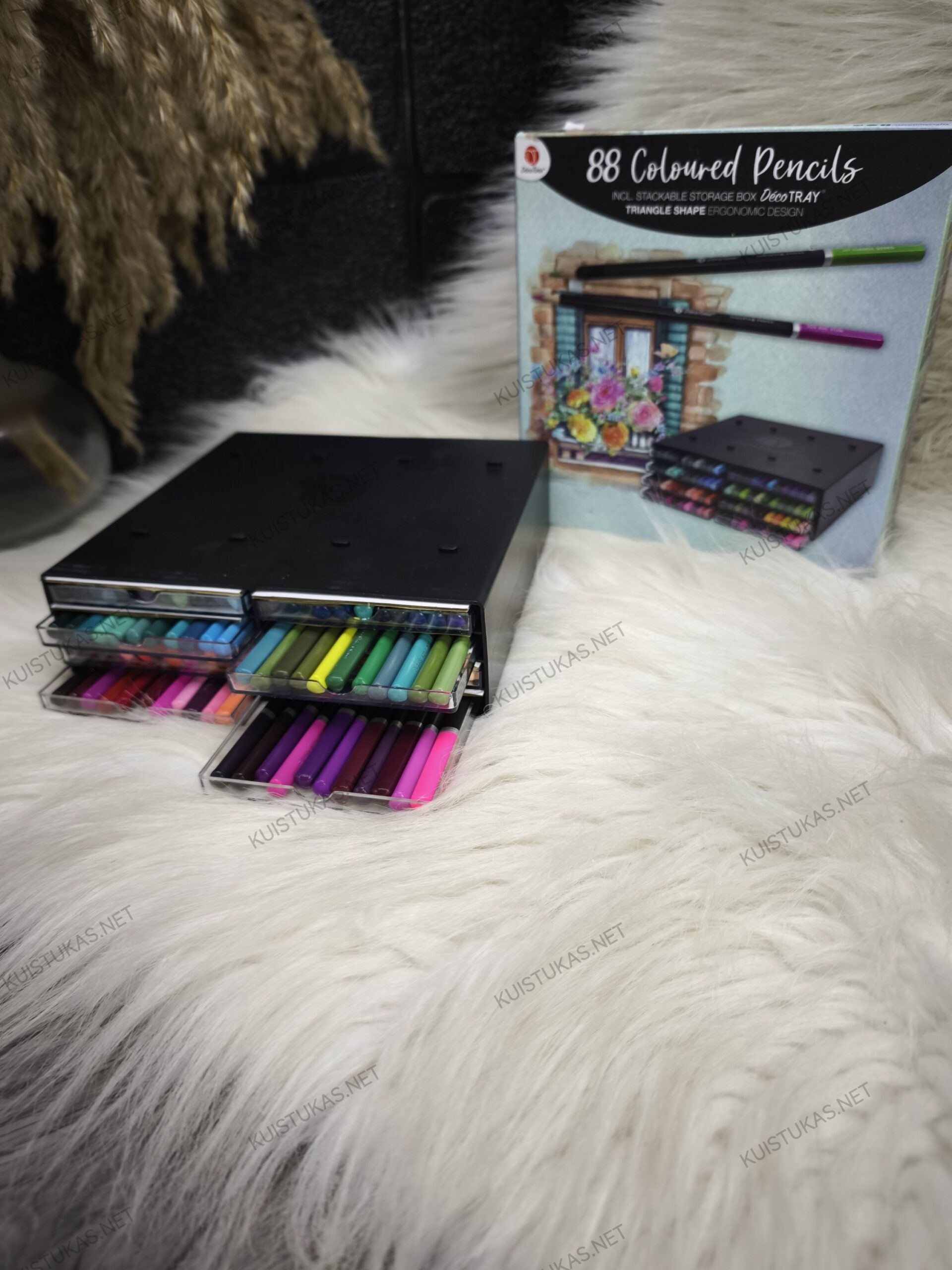 Spalvotų pieštukų rinkinys su dėklu 'DekoTime' - Vaizdas 3