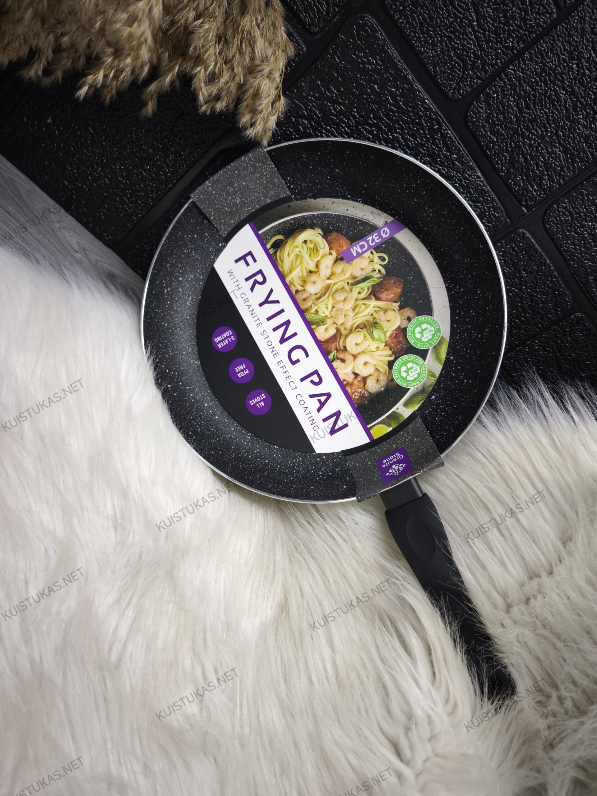 Akmens masės keptuvė 'Granite Stone' - Vaizdas 3