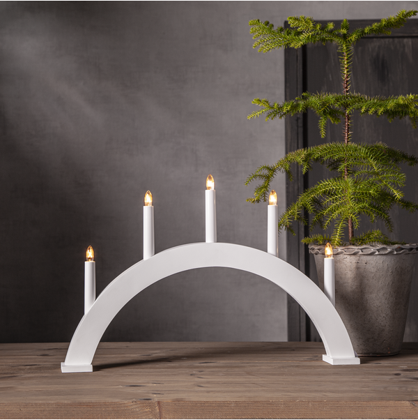 Žvakidė Albo balta 5LED