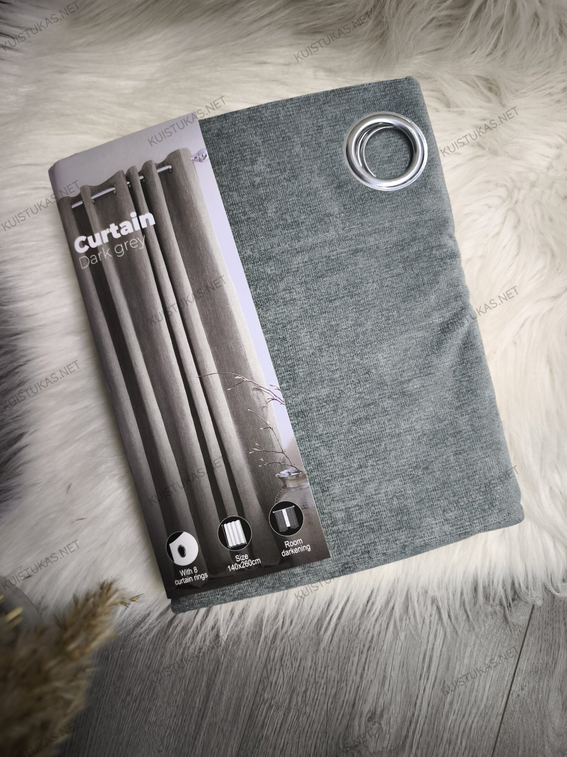 Naktinės užuolaidos 'Dark grey' - Vaizdas 2