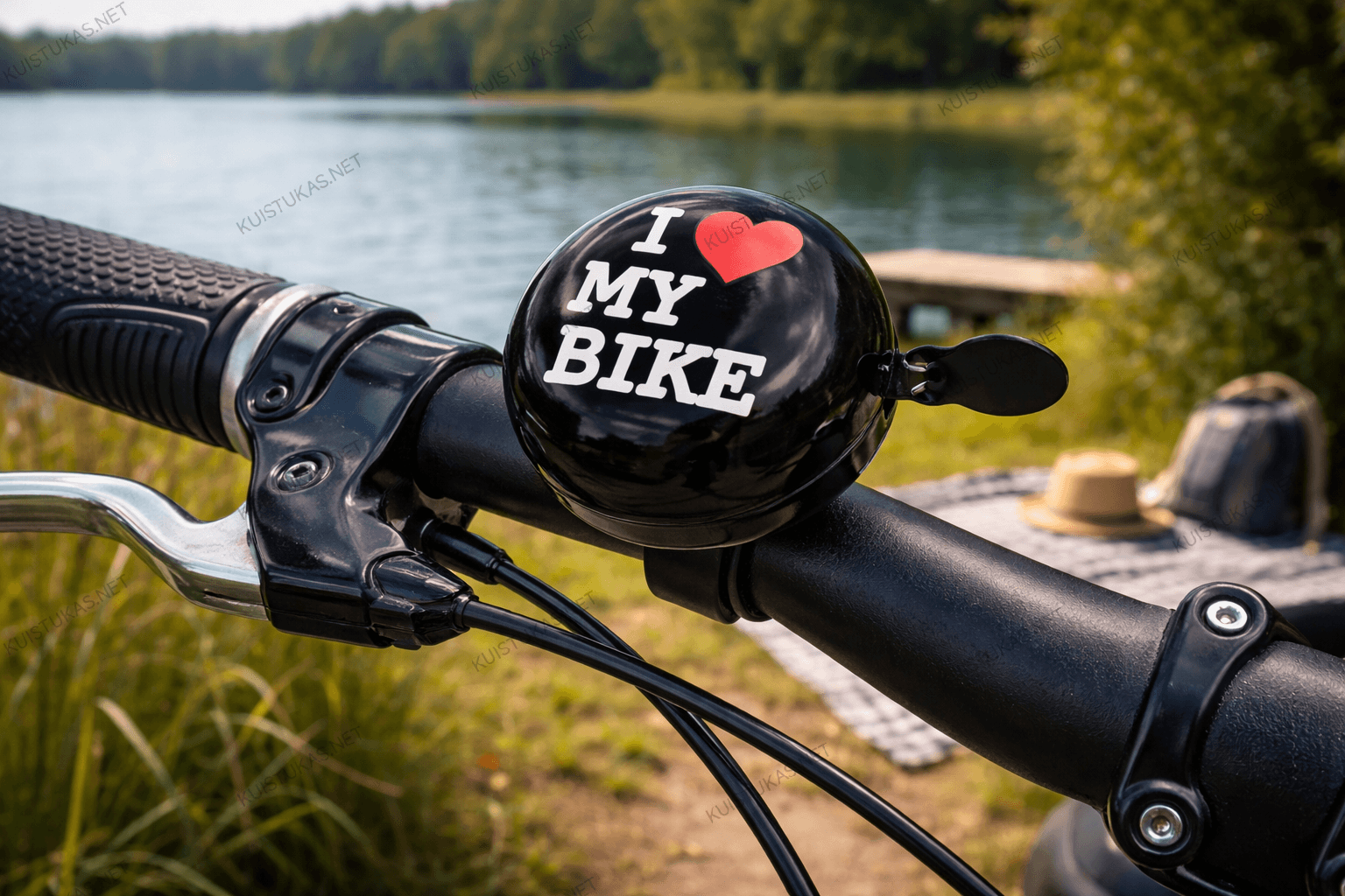 Dviračio skambutis 'I love my bike'