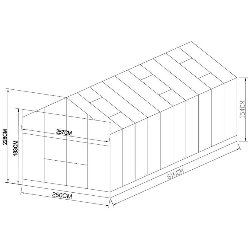 Šiltnamis 'Metalcraft' 16m² - Vaizdas 8